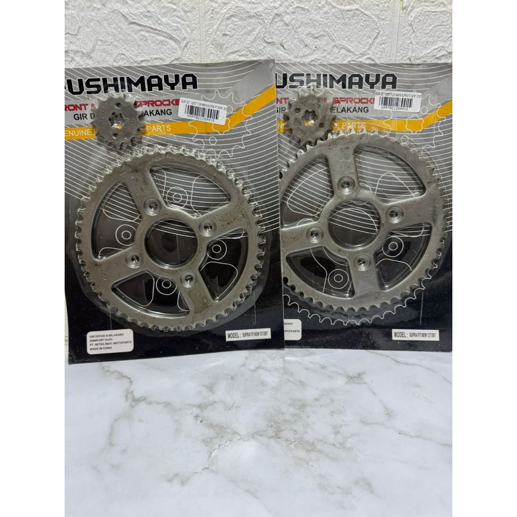 Gear Set Fushimaya Depan Belakang Supra Fit New 50T/13T Gear Gigi Supra Fit New 13T/50T