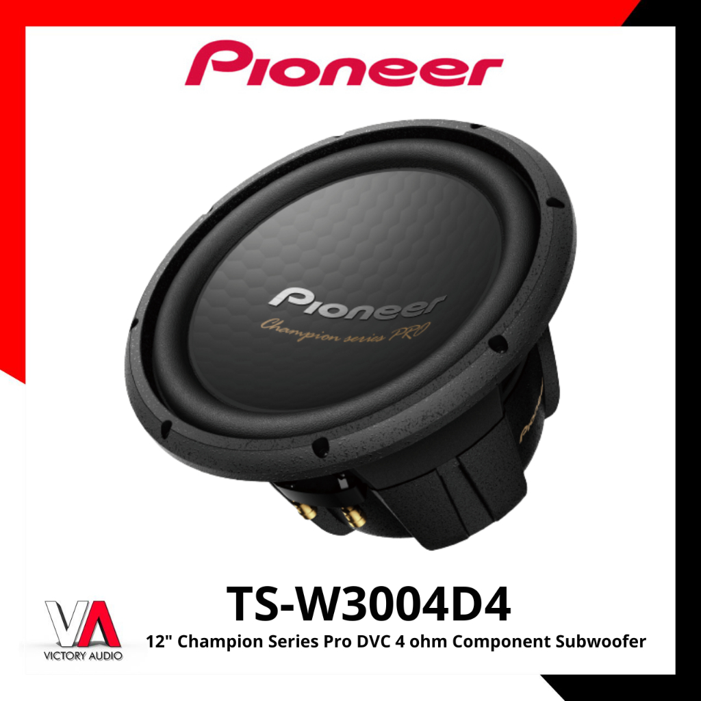 Pioneer Subwoofer TS-W3004D4 12 Inch Subwoofer Pasif Audio Mobil 100 Original Champion Series Pro DV