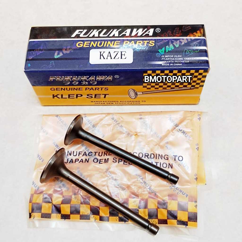KLEP SET MOTOR KAWASAKI KAZE R PAYUNG KLEP KAZE IN EX FUKUKAWA