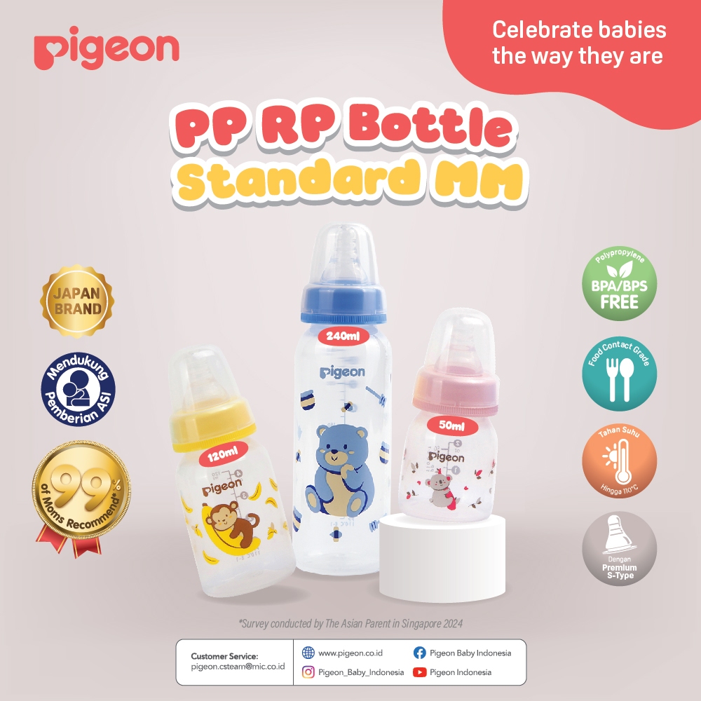 Pigeon - Botol Niple Ulir 50/120/240 ML