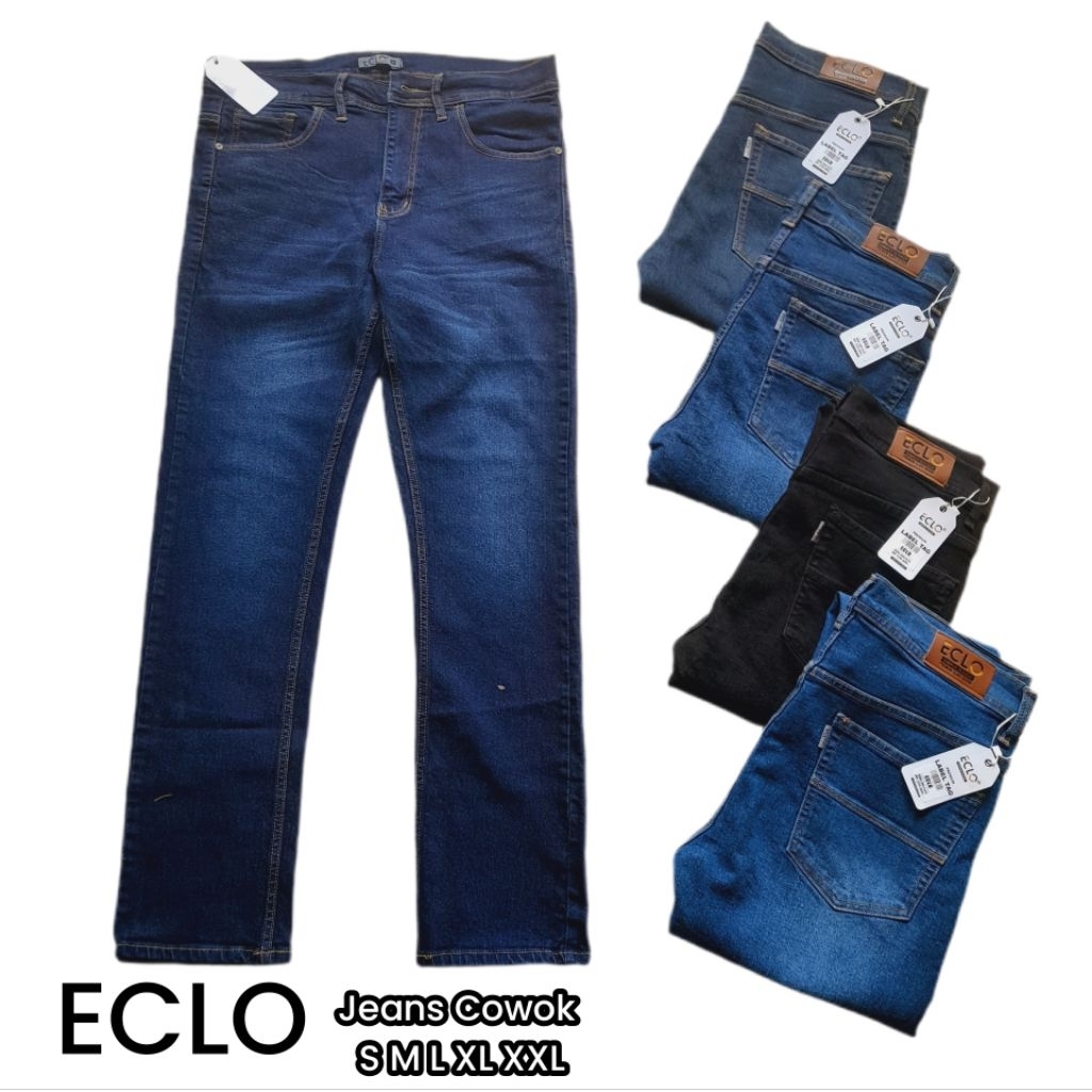 Celana Jeans Eclo cowok original Jin Pria