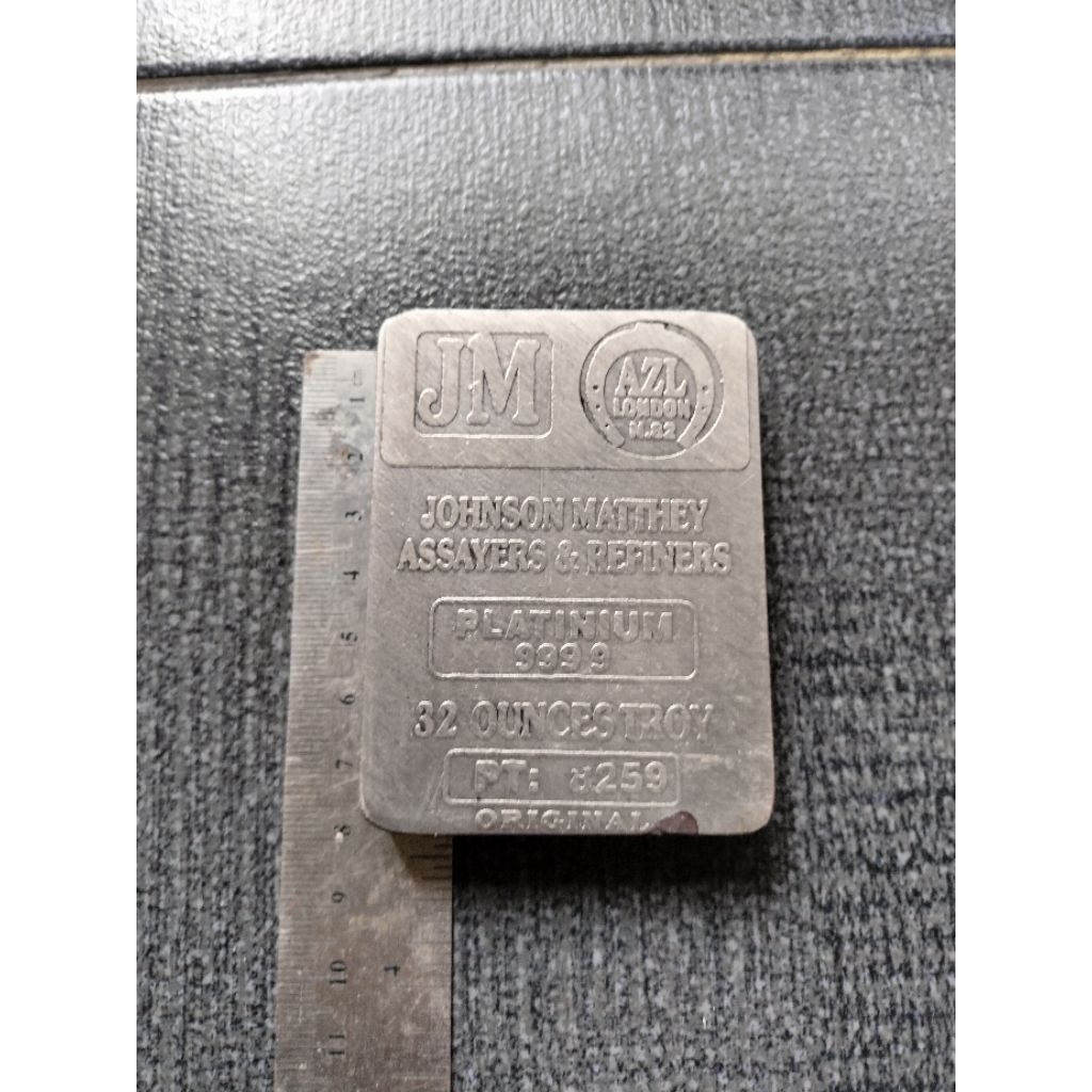 Johnson Matthey Platinum batangan.JM Platinum London