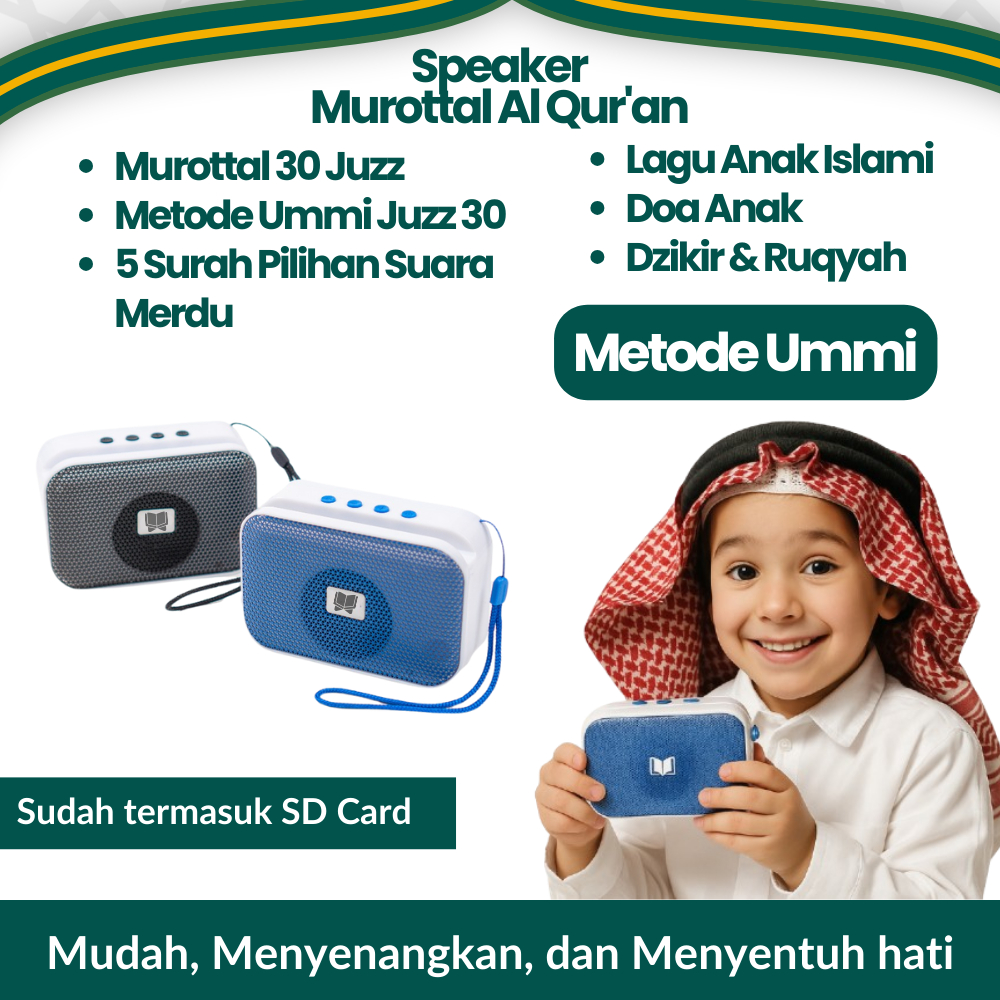 Speaker Murottal Quran Anak Smart Hafiz 30 Juzz Metode Ummi
