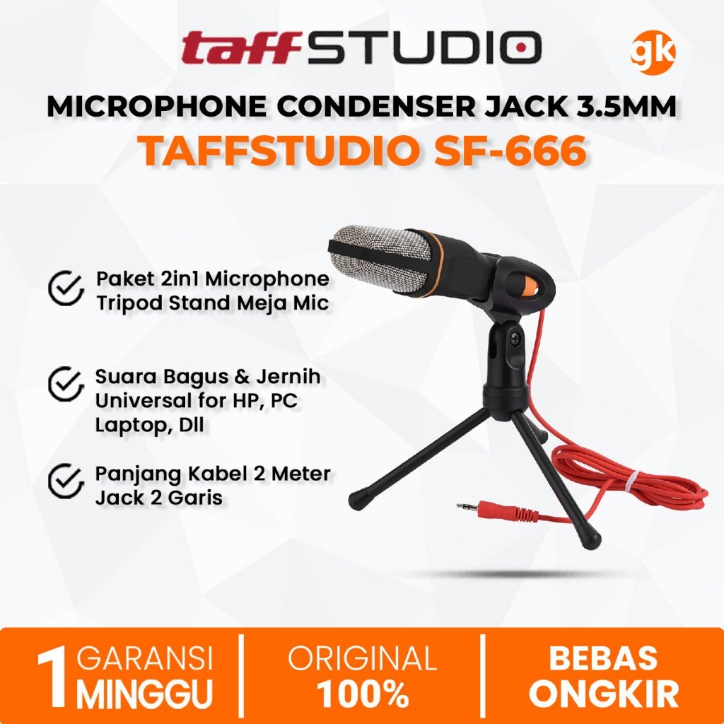 Microphone SF-666 Condenser Mic Tripod Anti Noise