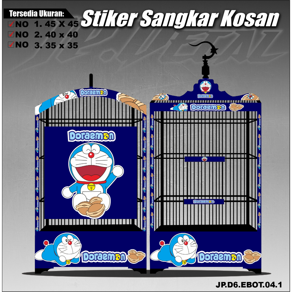 (COD PROMO 12.12) Stiker Dekal Sangkar Kotak Model Kosan BnR Ebod No 1 2 3  - D6 004