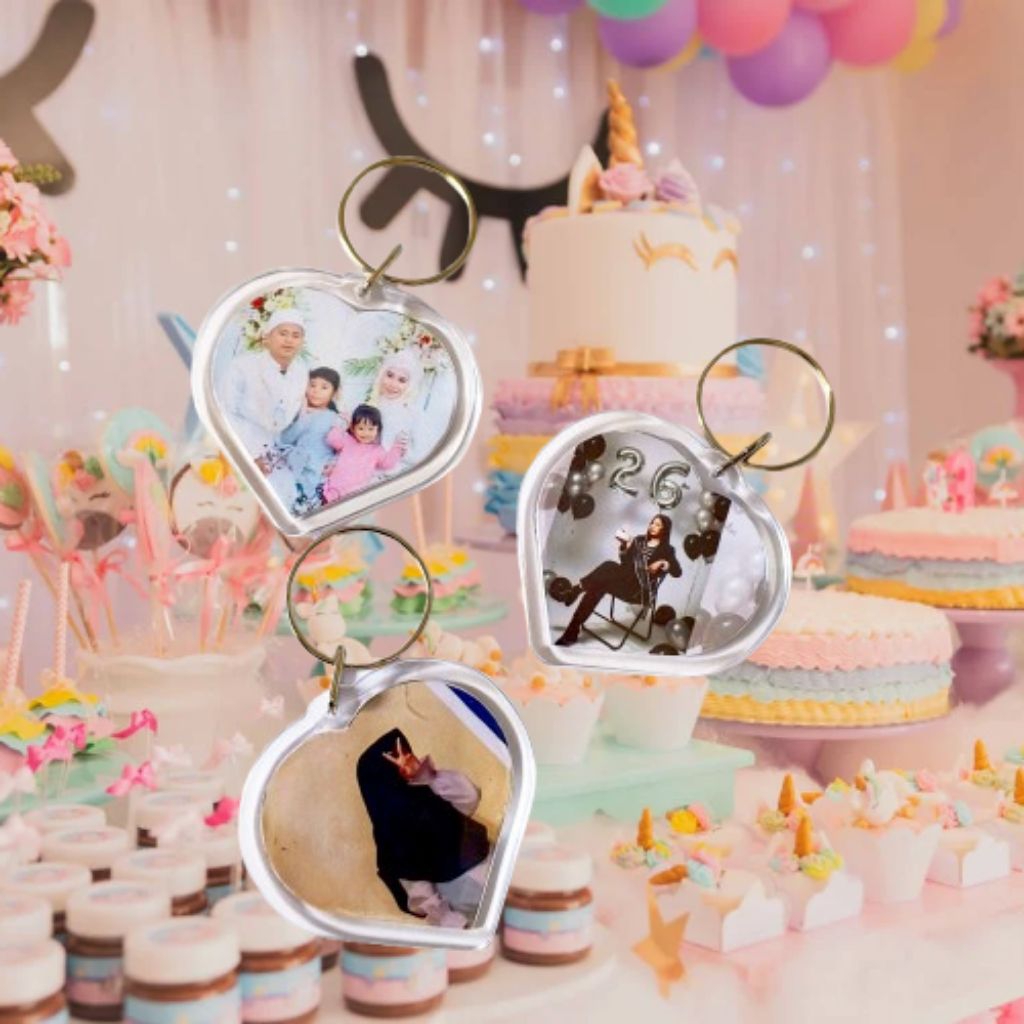 Gantungan kunci custom nama foto