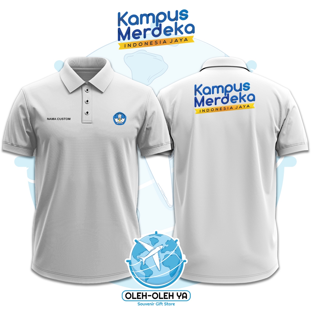 Oleh Oleh Ya Kaos Kerah Wangki Polo Shirt Kaos Kerja Wangki - MBKM Merdeka Belajar Kampus Merdeka Ke