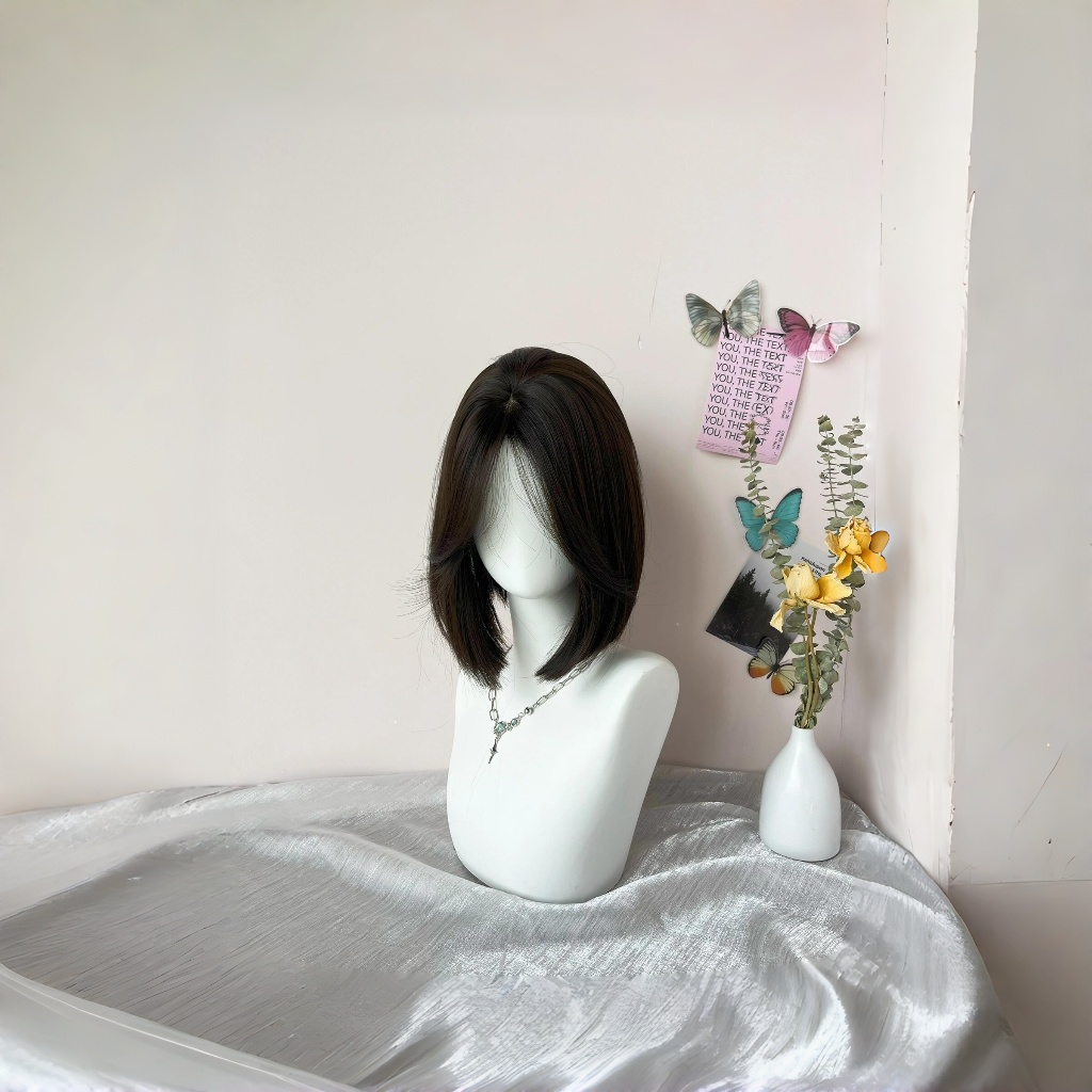 wig rambut pendek wanita/wig natural wanita /wig daily/salup wik rambut wanita pendek/ wig wanita fu