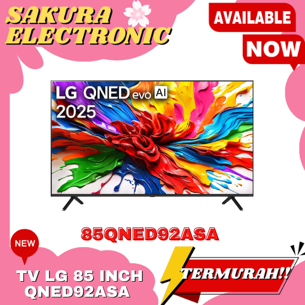 TV LG 85QNED92ASA 85 INCH QNED MINI LED EVO AI 4K SMART TV WEB OS 85QNED QNED92ASA | MAGIC REMOTE