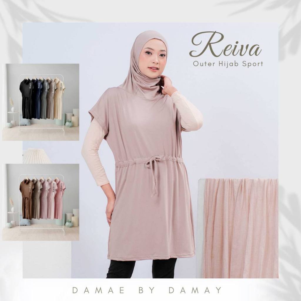 damaebydamay-Reiva Outer Sport Hijab/outer olahraga muslim