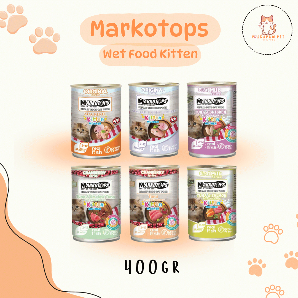 Markotops Wet Food untuk Kitten Kemasan Kaleng 400Gr