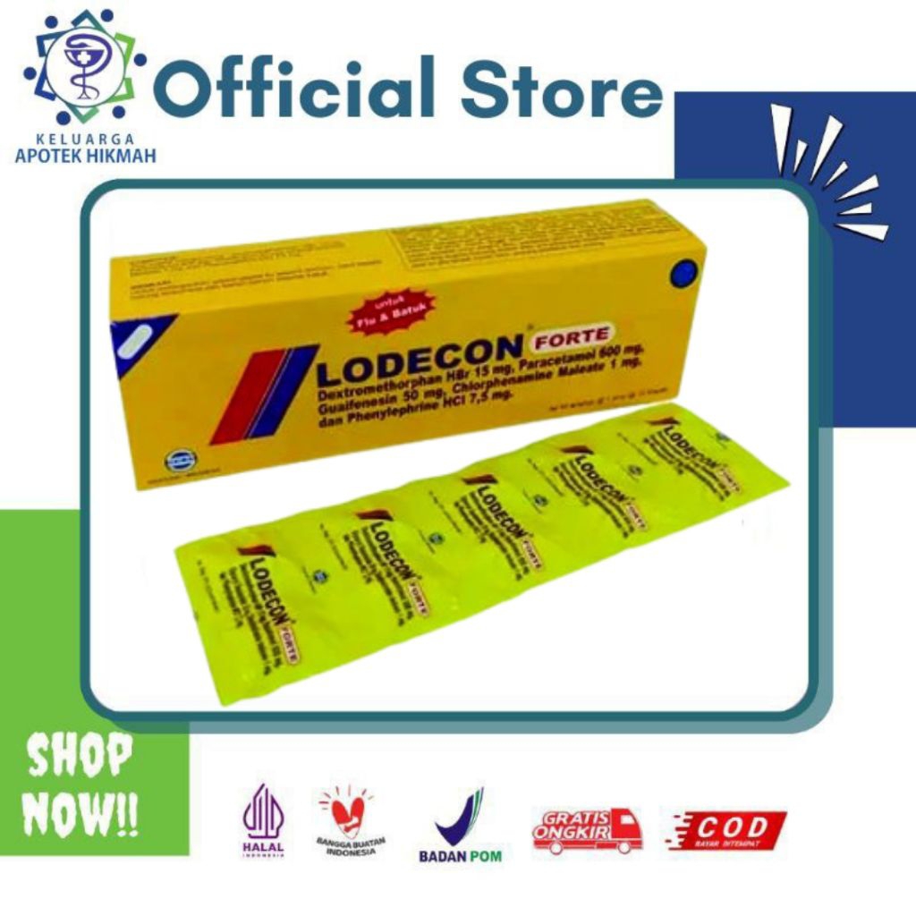 Lodecon strip obat tablet batuk pilek demam