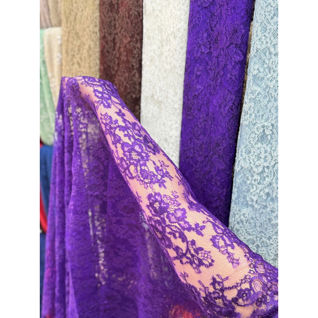 Kain kebaya brokat prancis asli