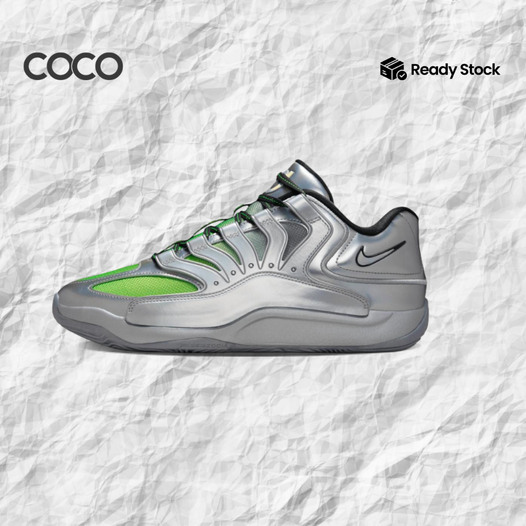 Sepatu Basketball KD 18 EP Metallic Silver