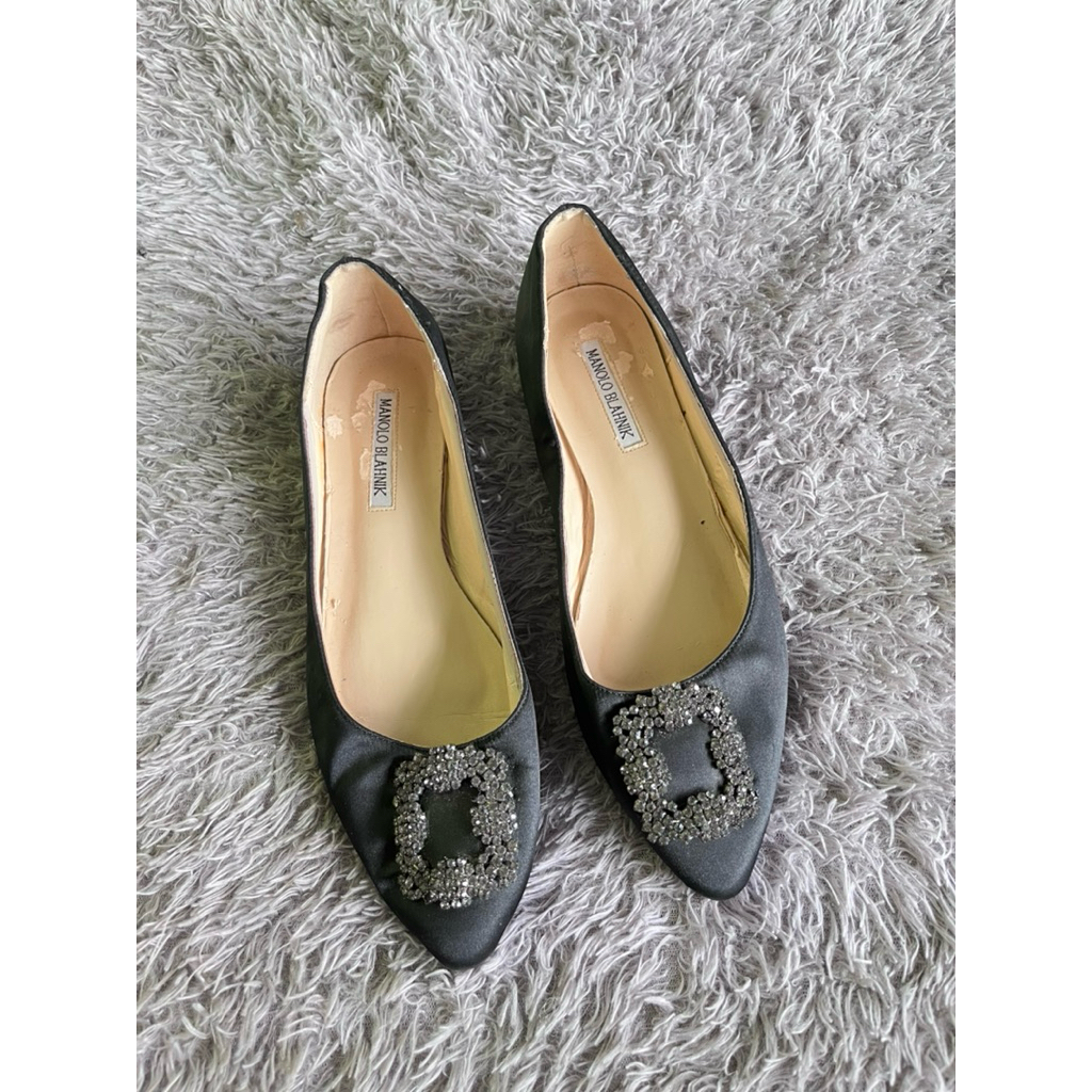 flat shoes manolo blahnik size 39/24cm made in italy