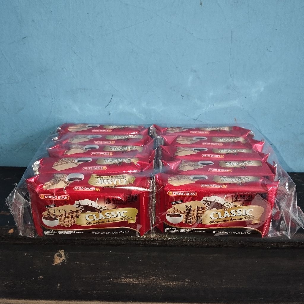 KHONG GUAN WAFER CLASSIC RENCENG ISI 10 | WAFER COKLAT