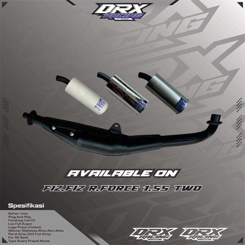 Knalpot Fiz R/fiz/Fizr/force1 Prepet Bleyer Full Sirip ( 3v3 ) Drxracingexhaust