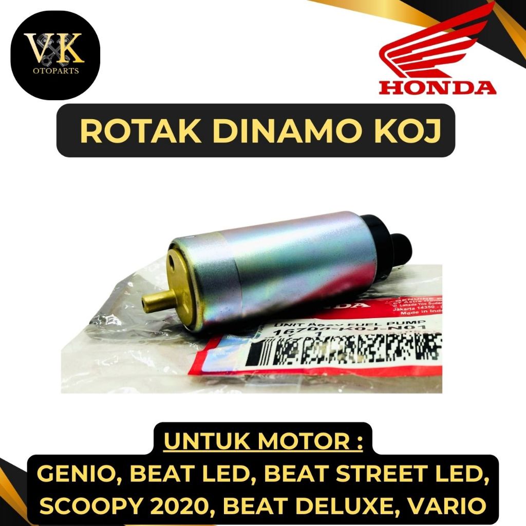 DINAMO/ROTAK KOJ ASLI ORIGINAL AHM HONDA GENIO/BEAT-STREET LED/SCOOPY2020 INJEKSI FUEL PUMP ORIGINAL