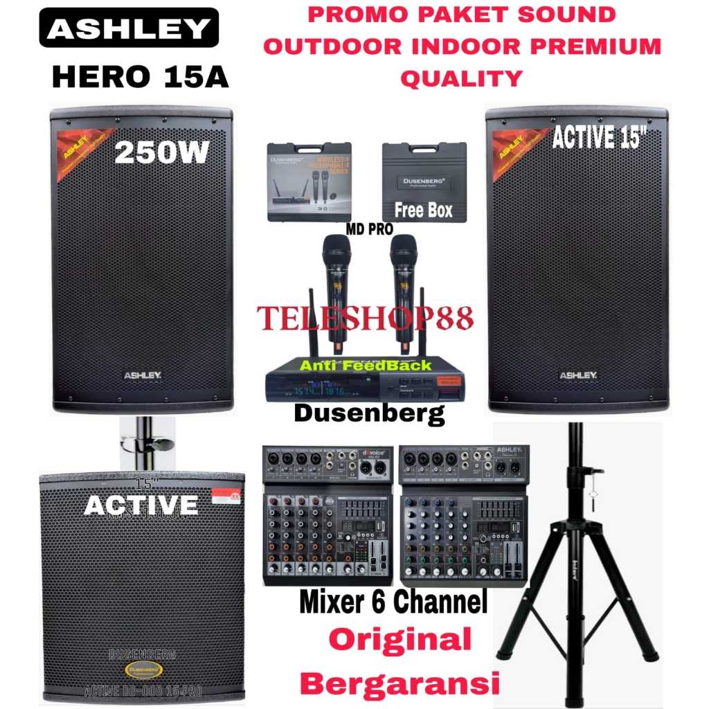 Promo Paket Sound System Outdoor Indoor Ashley HERO15A HERO 15 A Original Best Quality