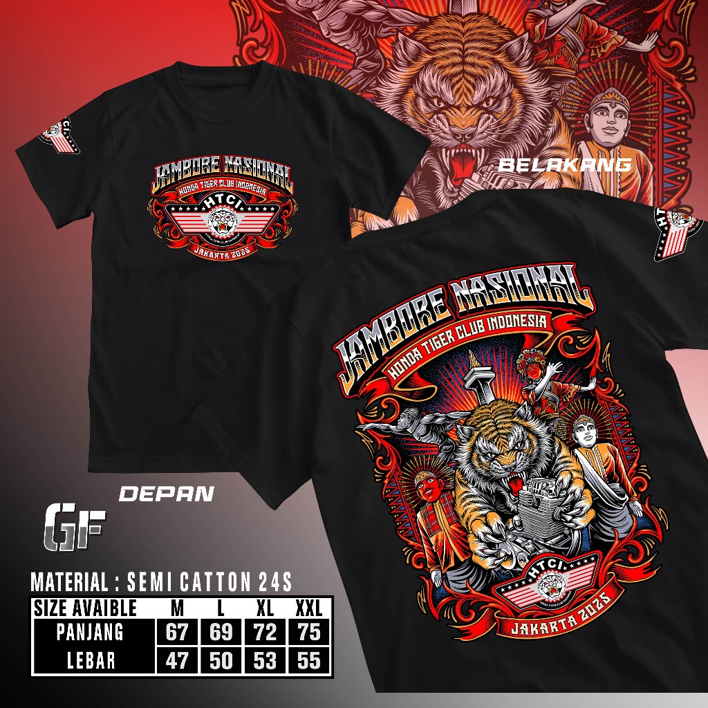 KAOS JAMNAS HONDA TIGER CLUB INDONESIA || JAMNAS HTCI JAKARTA 2025