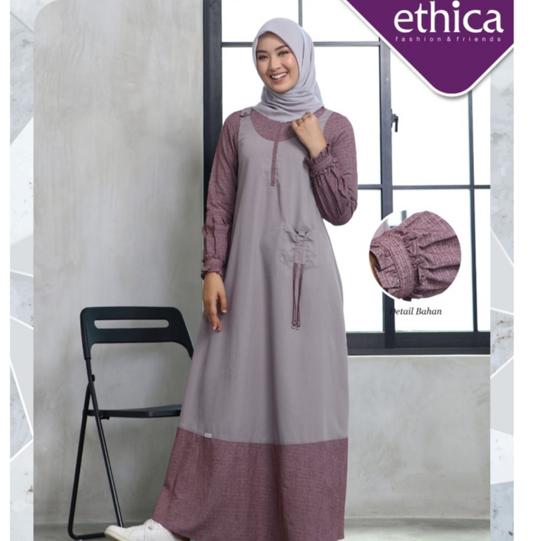 Gamis kekinian, AYUMI 265 LAVENDER GREY