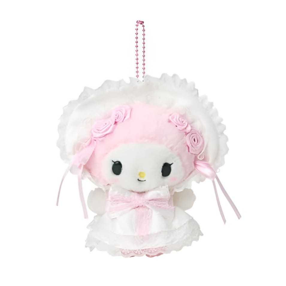 Sanrio My Melody White Frill Mascot Holder 14cm