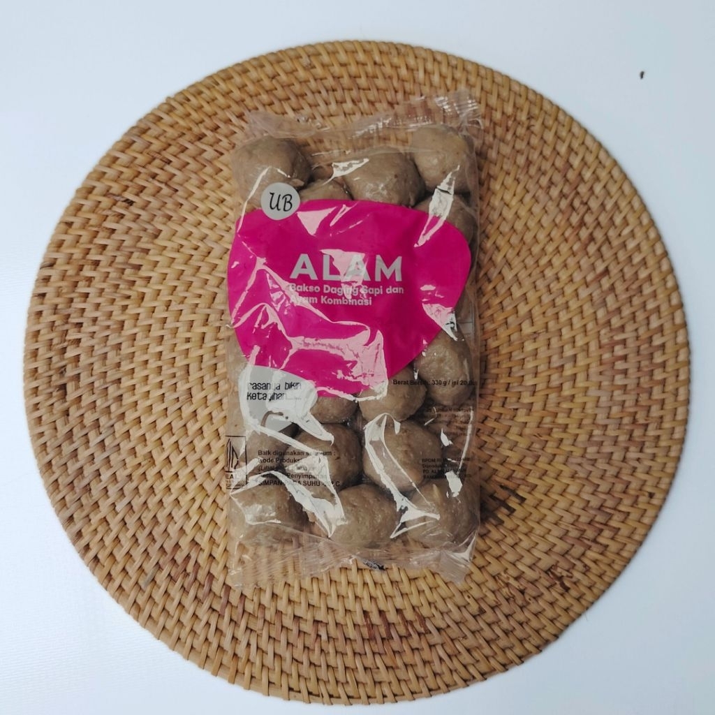 ALAM UB Baso Sedang Daging Kombinasi Sapi Ayam Isi 20 Bakso Halal Enak
