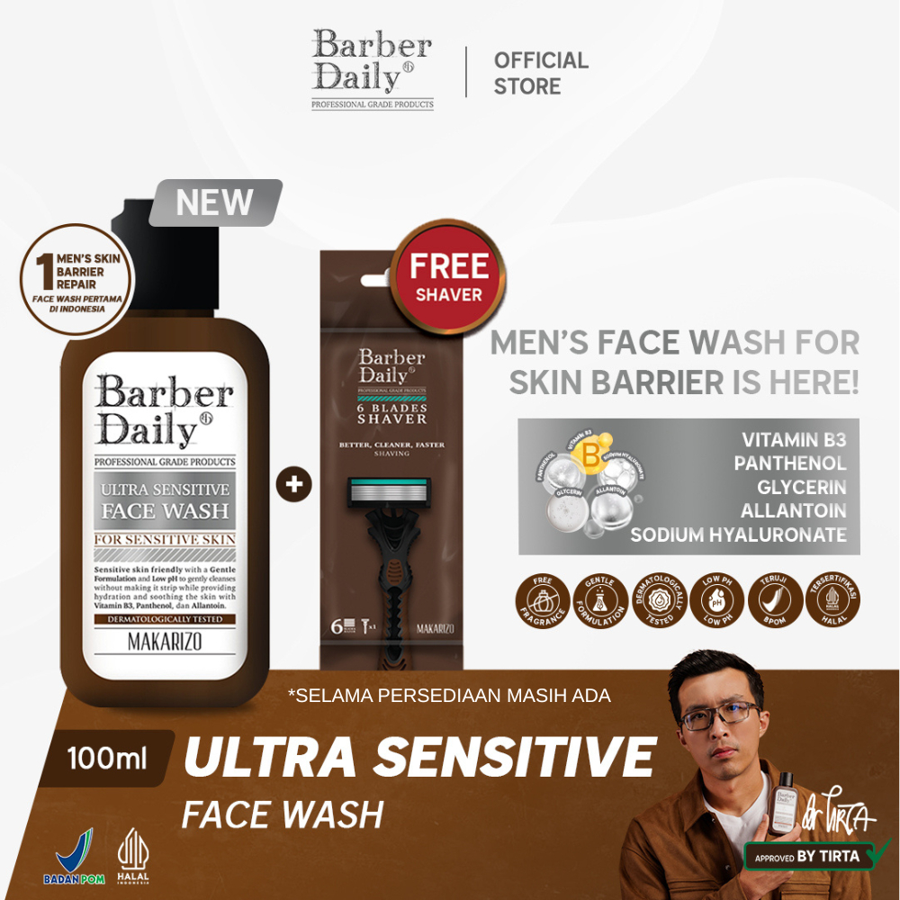 Barber Daily Ultra Sensitive Face Wash 100mL