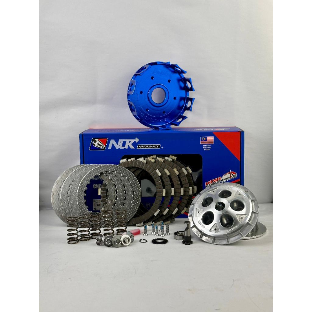 NLK HYPERCLUTCH COMBO WITH CNC HOUSING UNTUK MX KING 5 SET KAMPAS KOPLING DJAMIN ORIGINAL 100%
