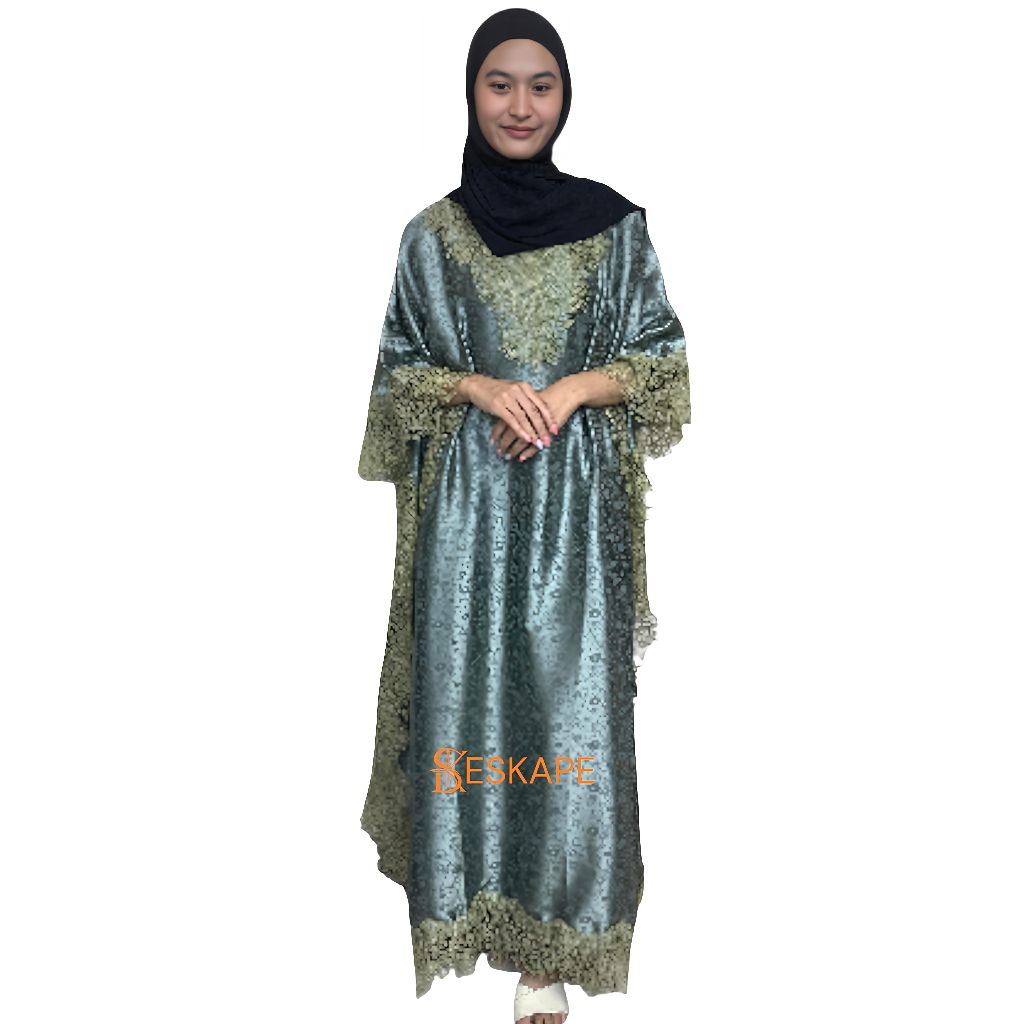Kaftan Jaguard silk Premium Gamis Busana lebaran