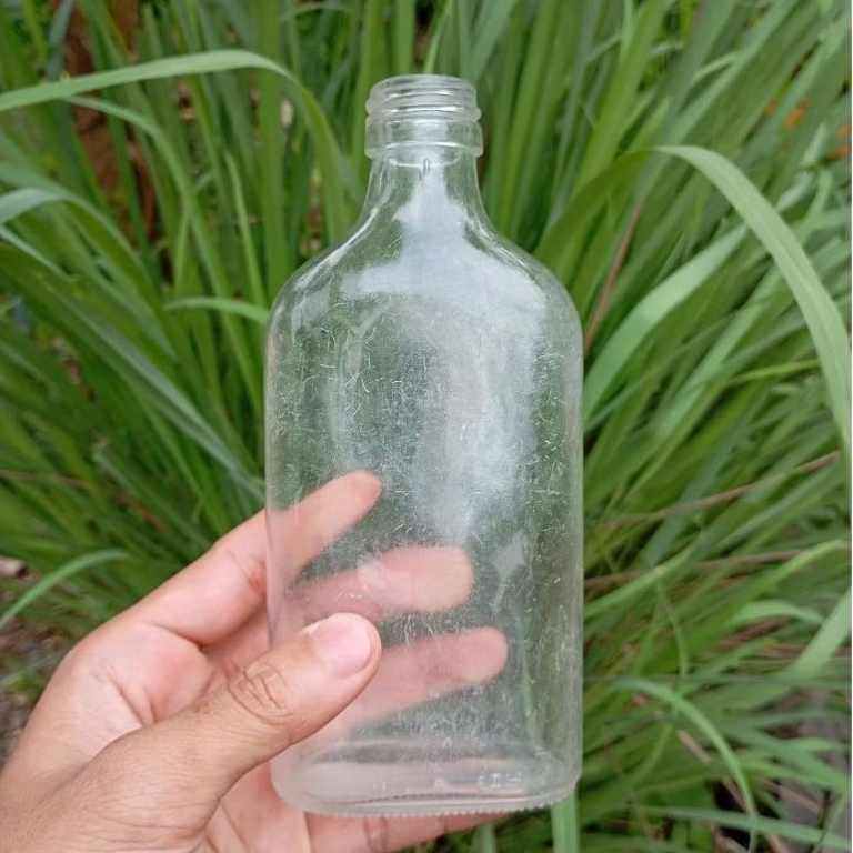 Botol Kaca Gepeng 250 ml buat Ikan Cupang