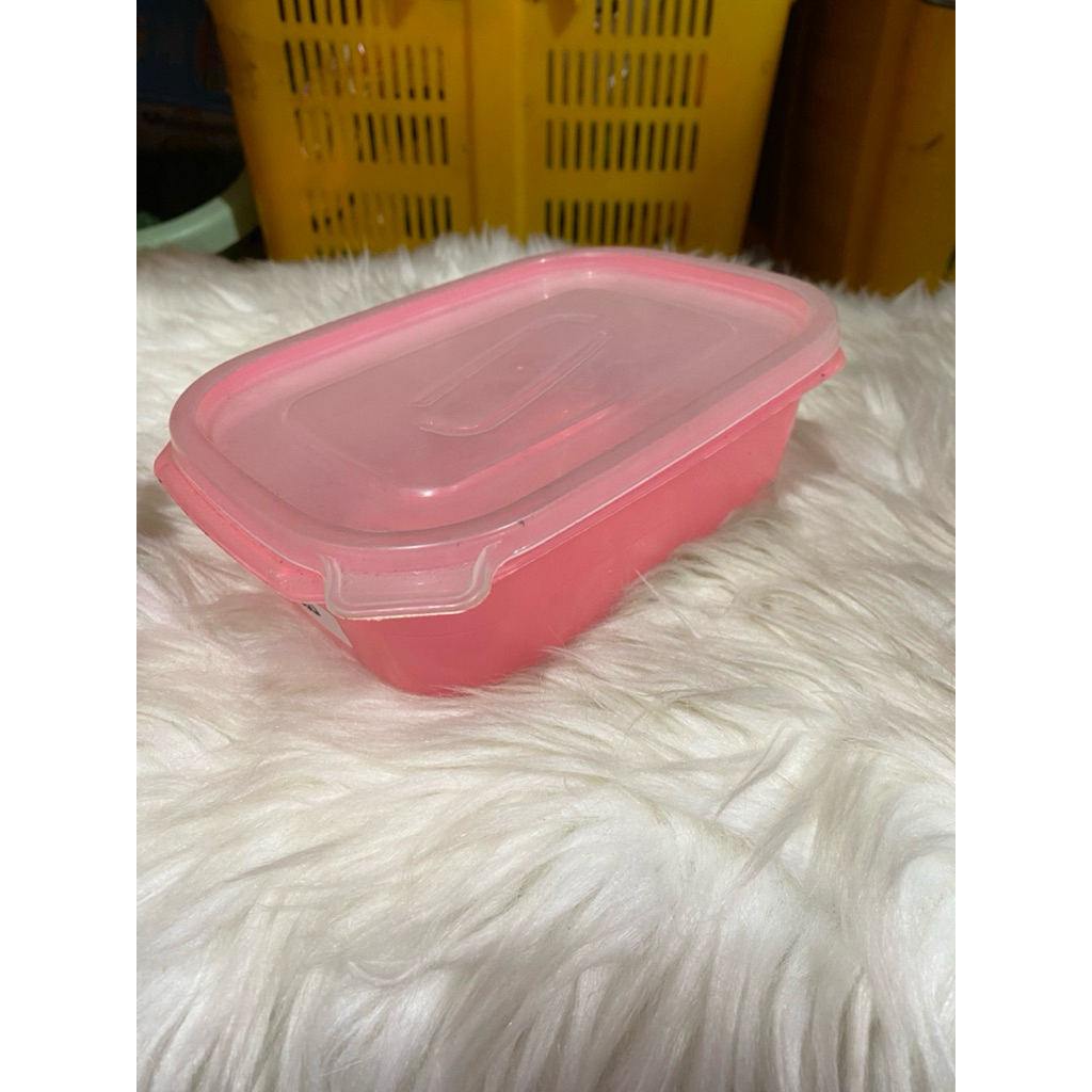 PL Kotak Bekal Mario Rice Box Pink Ukuran 19 cm x 13 cm Tnggi 6 cm