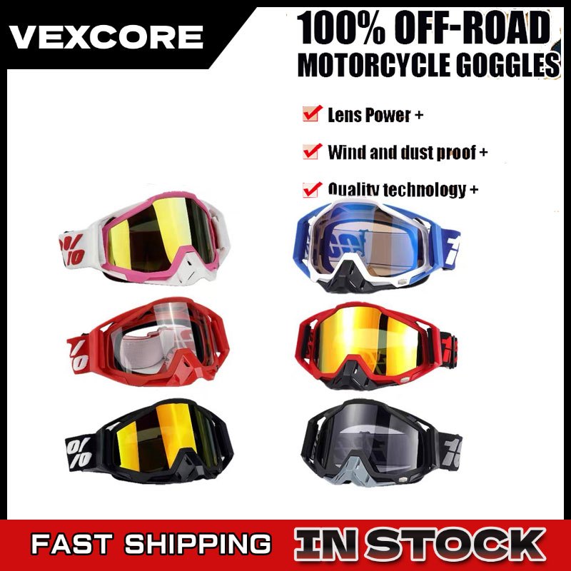VEXCORE COD Kacamata Helm Motor Trail Ski Cross Goggles 2In1 Google Motorcross  Google Fox Glasses O