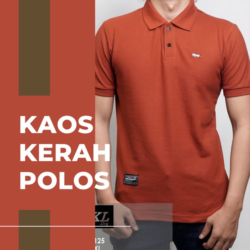 Kaos Pria Kaos Kerah Polos MONKL (2)