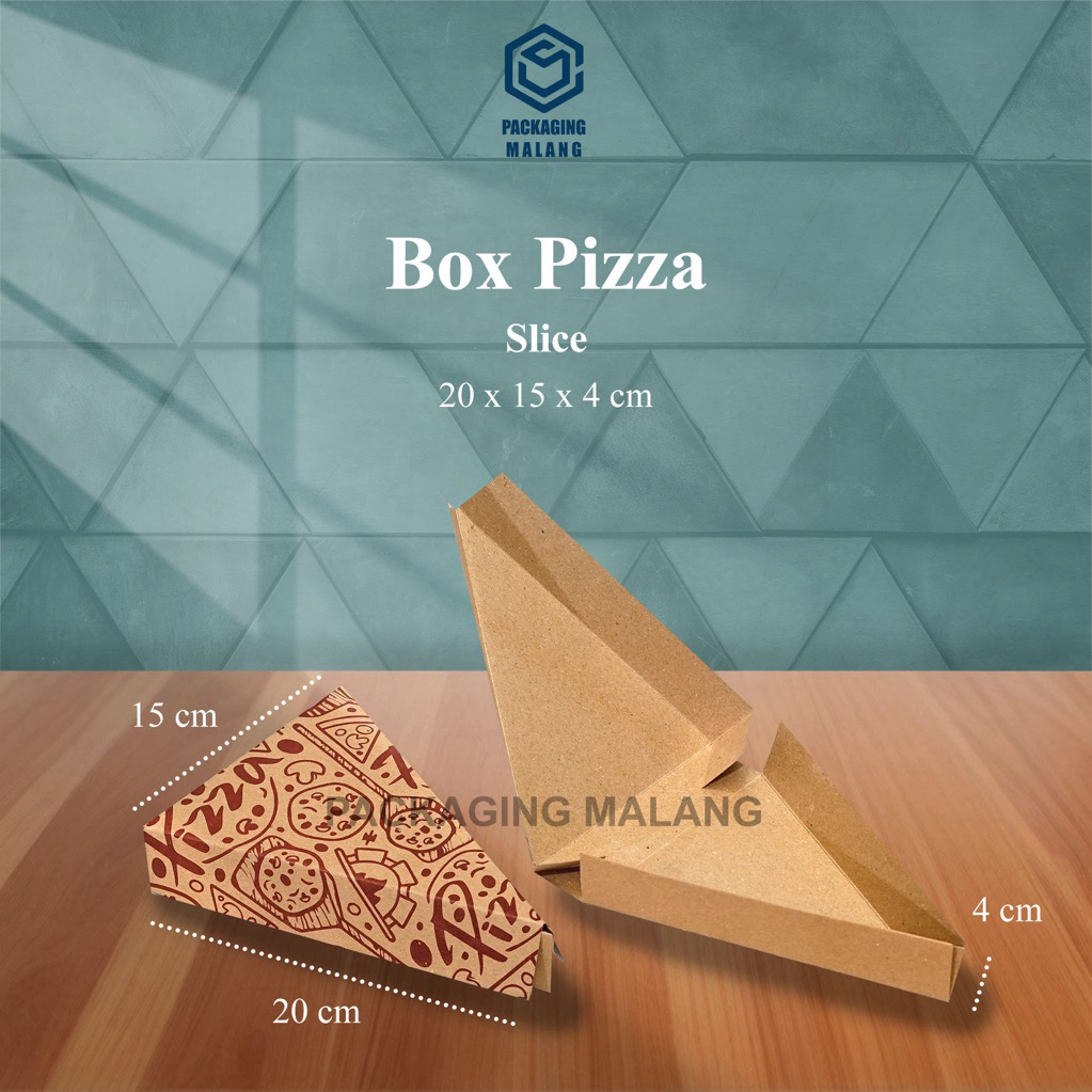 Paper Pizza Slice/Dus Kraft Pizza Slice Laminasi