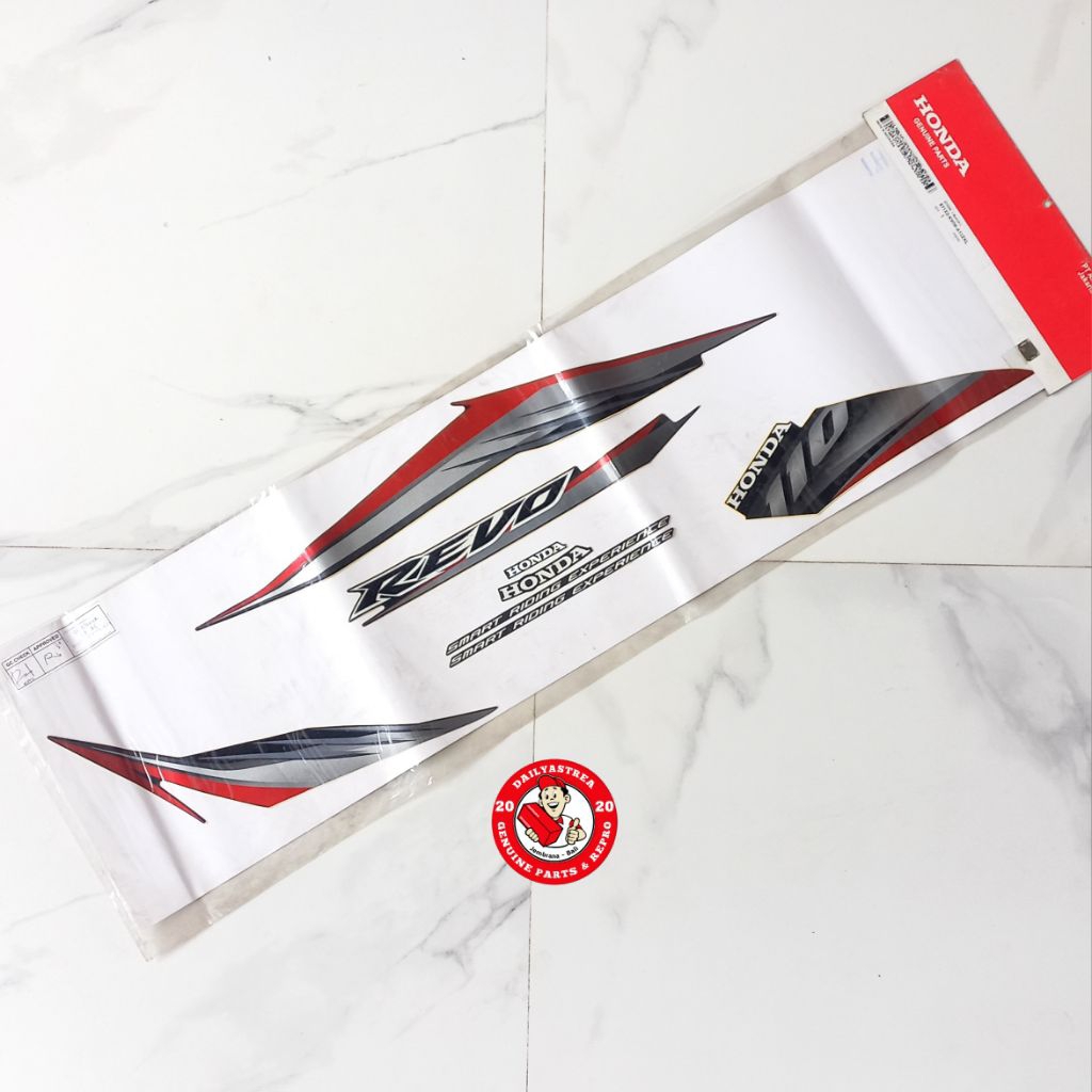LIS LIST STICKER STRIPING BODY HITAM KIRI HONDA REVO 110 ABSOLUTE 2009 ORIGINAL ORI AHM 871X0-KWW-A1