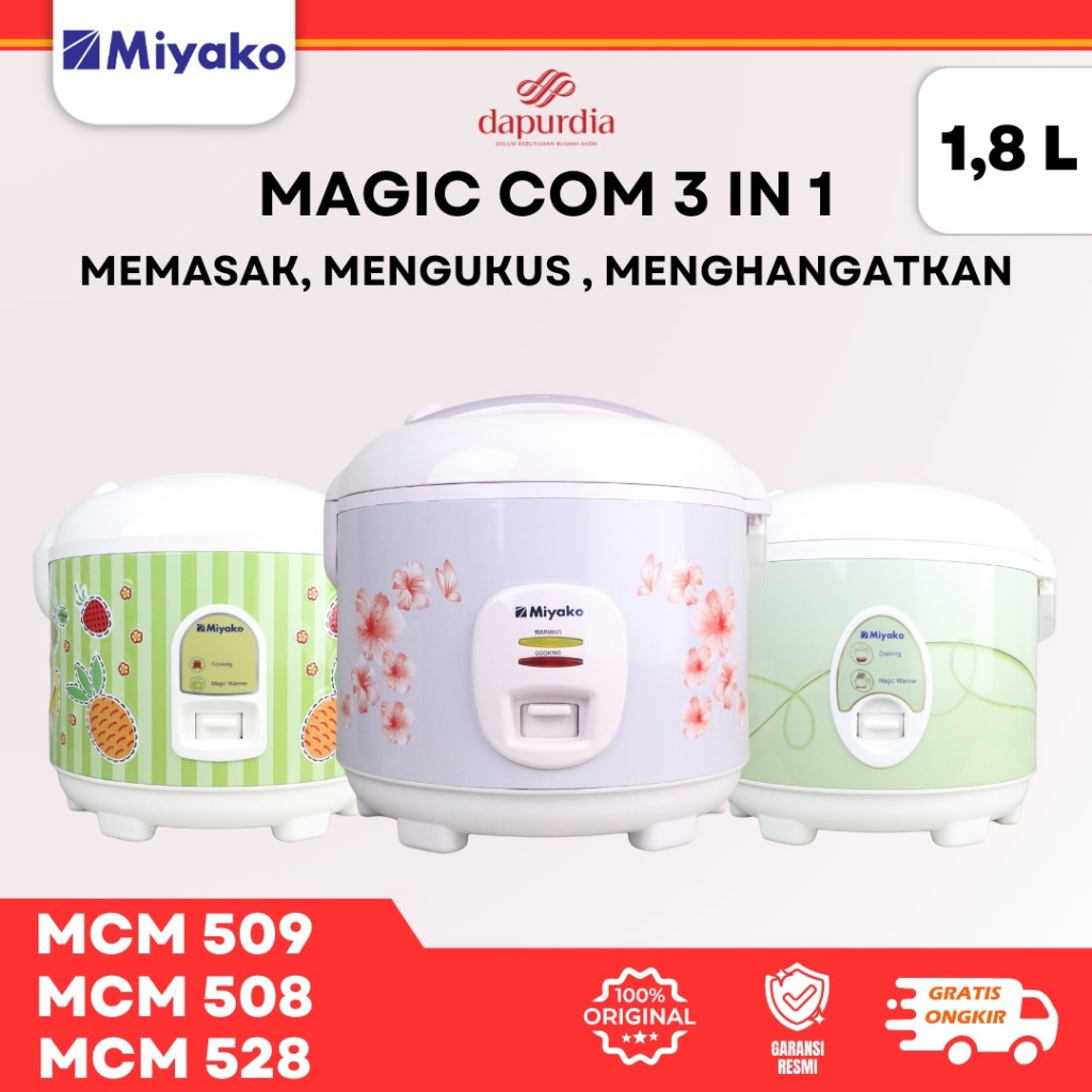 MIYAKO Magic Com Mcm 3 In 1 Kapasitas 1.8 Liter