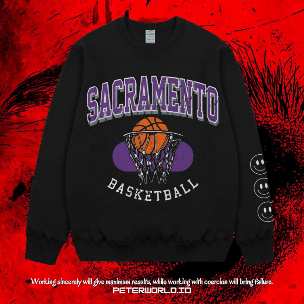 Peterworld "Sacramento" Crewneck | Hoodie | Jaket | Sweater Crewneck Sacramento Basketball Original 