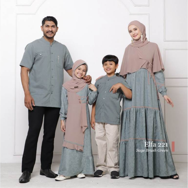 SARIMBIT KELUARGA TERBARU  ELFA 221 SAGE BRUSH GREEN 224 KAGUMI KIDS 98 KAHFI 180 KAHFI KIDS 133