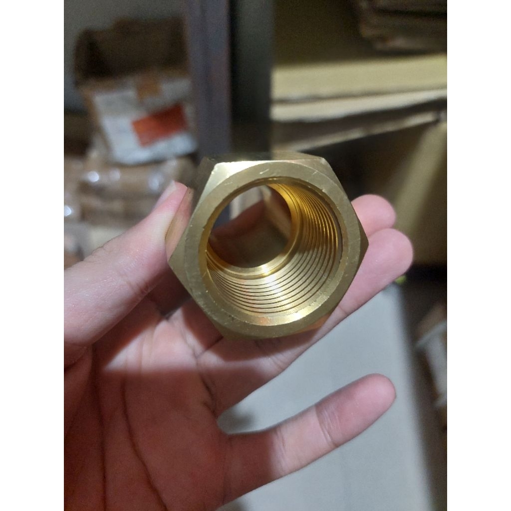 coupler TS 08 dan 12 drat dalam drat luar kuningan