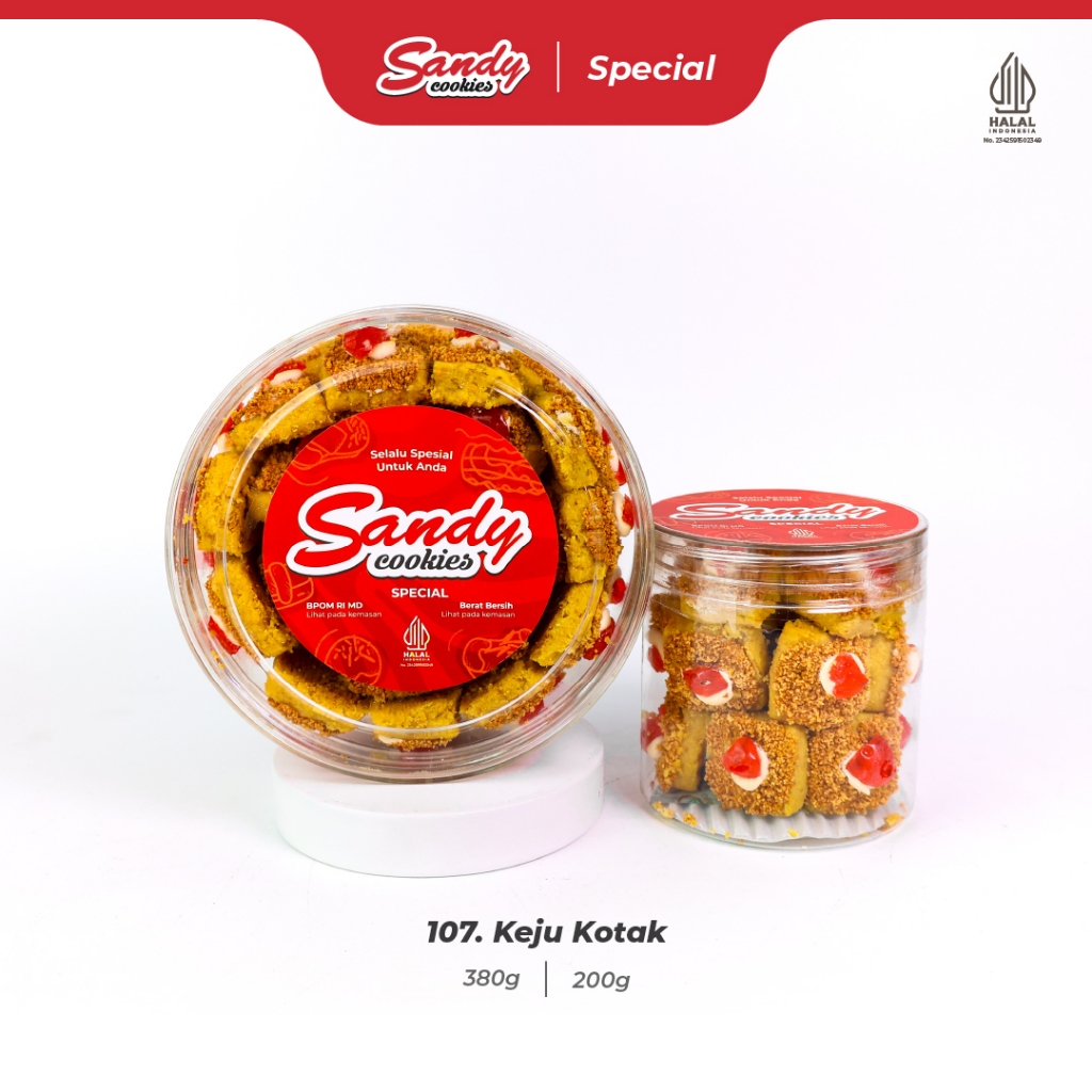 107. Keju Kotak - Kue Kering Sandy Cookies Special