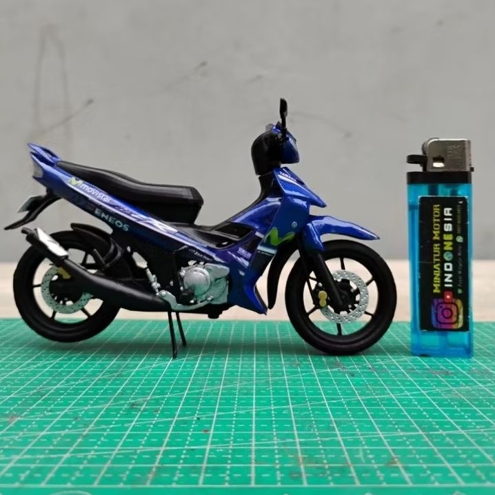 Diecast miniatur motor YAMAHA 125ZR Skala 1:12 Handmade, Bisa Custom