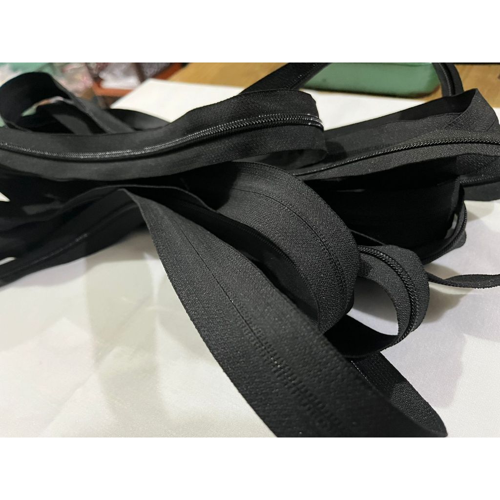 RESLETING YKK METERAN BERBAGAI WARNA BISA TANPA KEPALA ATAU +KEPALA RESLETING HITAM DAN CHROME