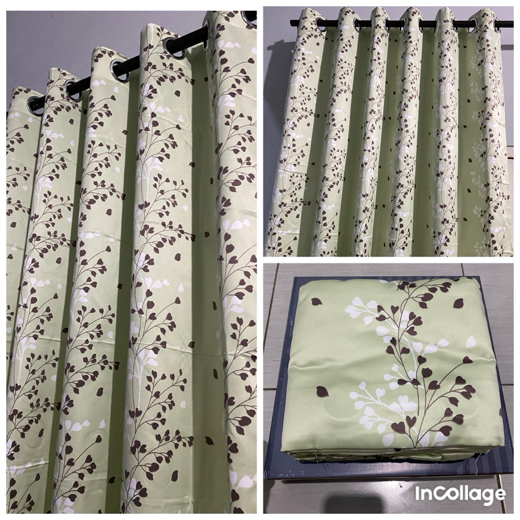 Lelang Gorden Spesial 12 12 Gordeng Satin Bridal Asoka Hijau Sage