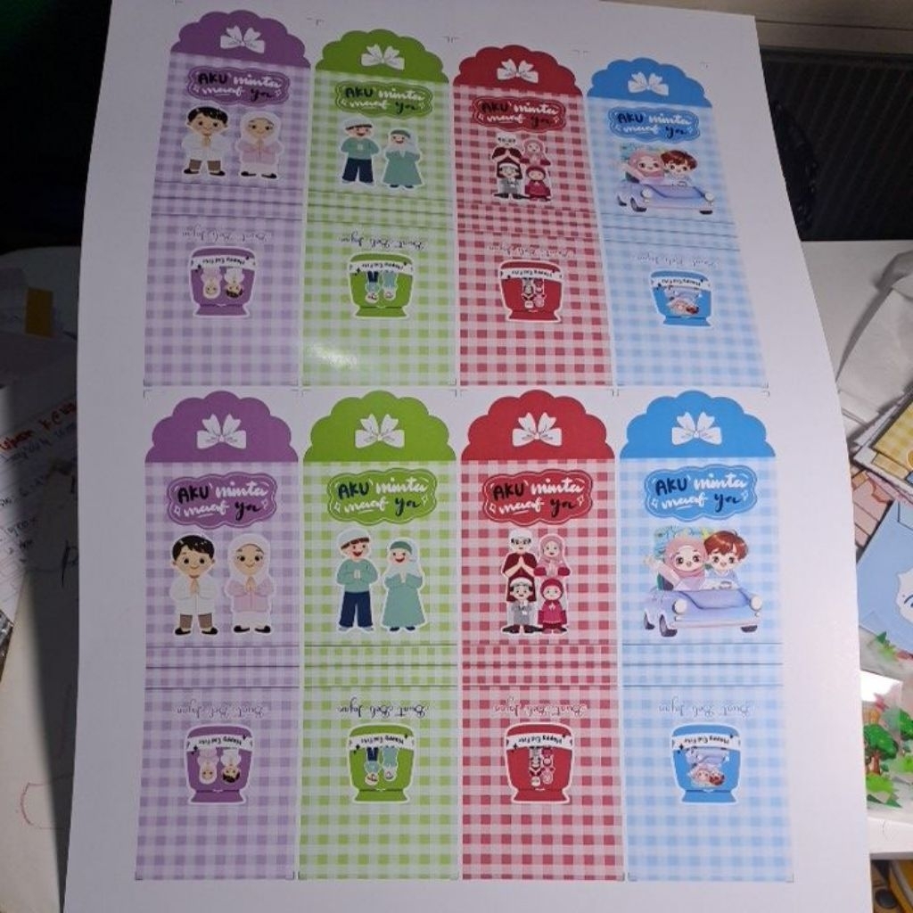 PAKET USAHA ISI 50PSC.AMPLOP LEBARAN HAMPERS MINI/AMPLOP LEBARAN TAS/AMPLOP LEBARAN KARAKTER LUCU