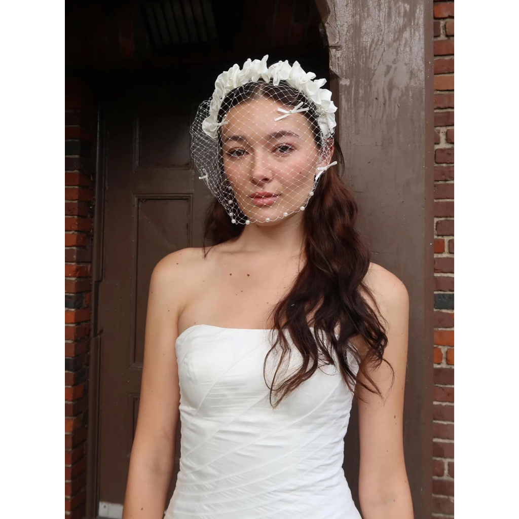 Vintage Style Short Birdcage Veil Headband