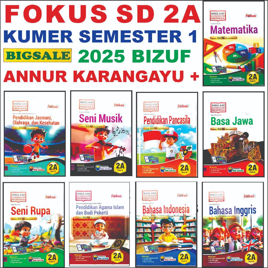 Lujioka PROMO FOKUS LKS 2 SD * Kunci Jawaban FOKUS Kelas 2 2024  Kurikulum Merdeka Soal Buku Paket 2