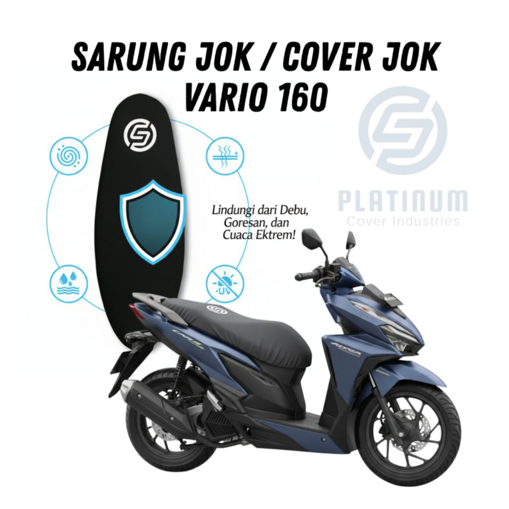 Cover sarung Jok motor vario 160 bahan waterproof anti air kualitas premium