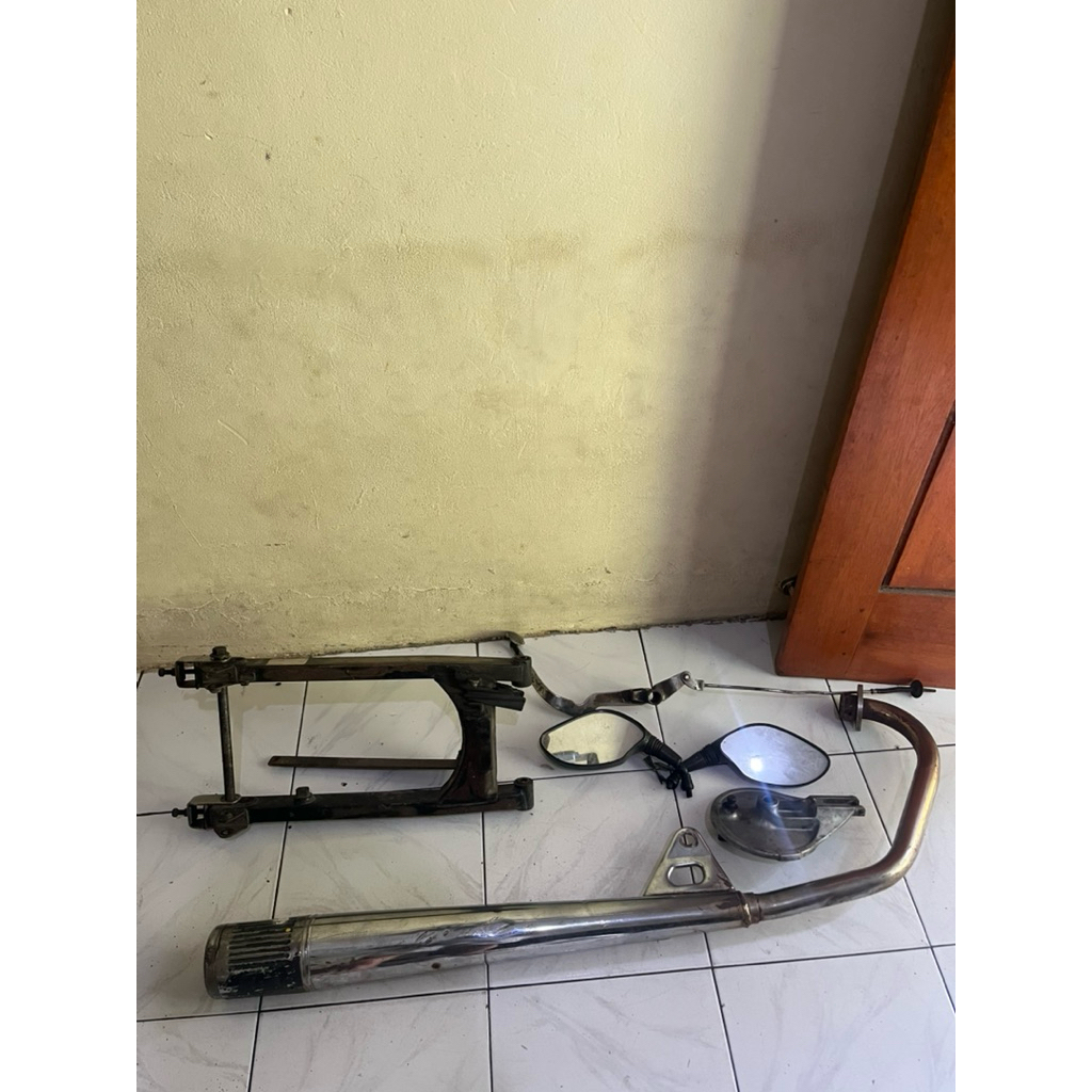 knalpot gl HM KEH, arm glpro, spion, tutup kampas gl, pedal rem