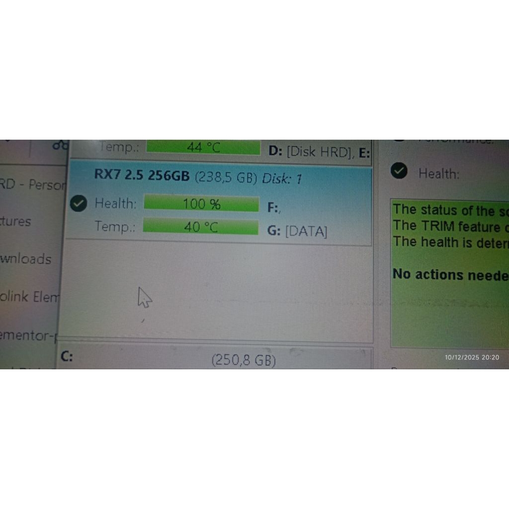 SSD RX7 256GB SATA III 2.5" - Seri Apocalypse Original (BEKAS)